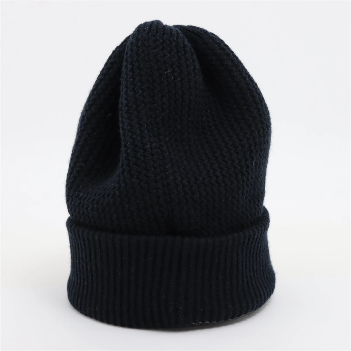 シャネル ロゴ 22A ニットキャップ カシミヤ ネイビー