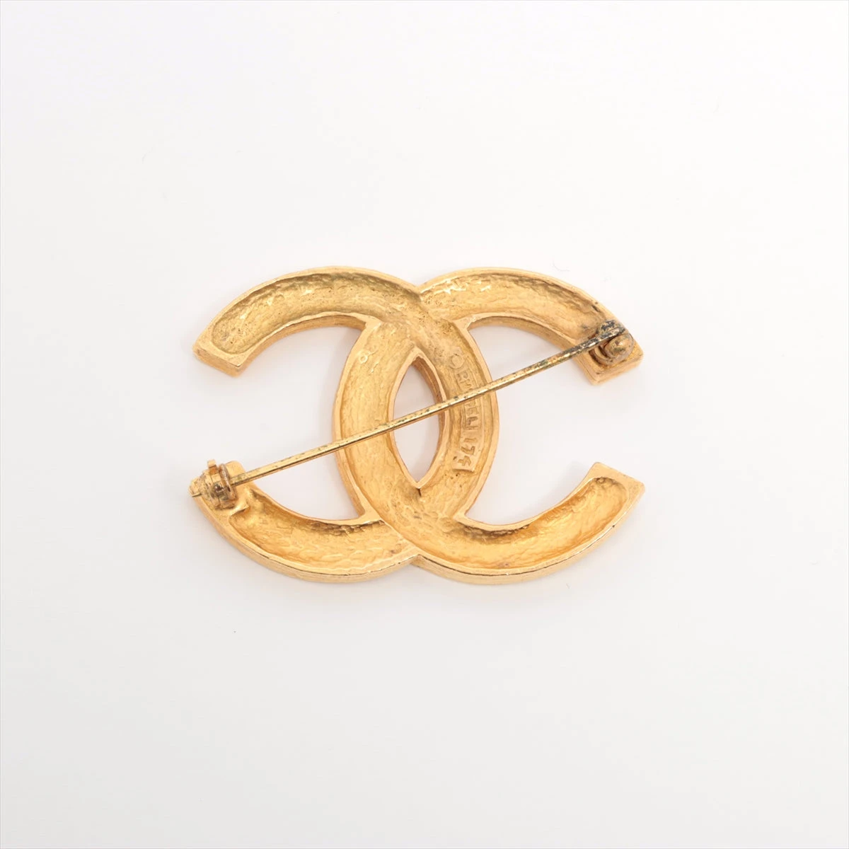 シャネル ココマーク 174 ブローチ GP×ラインストーン ゴールド