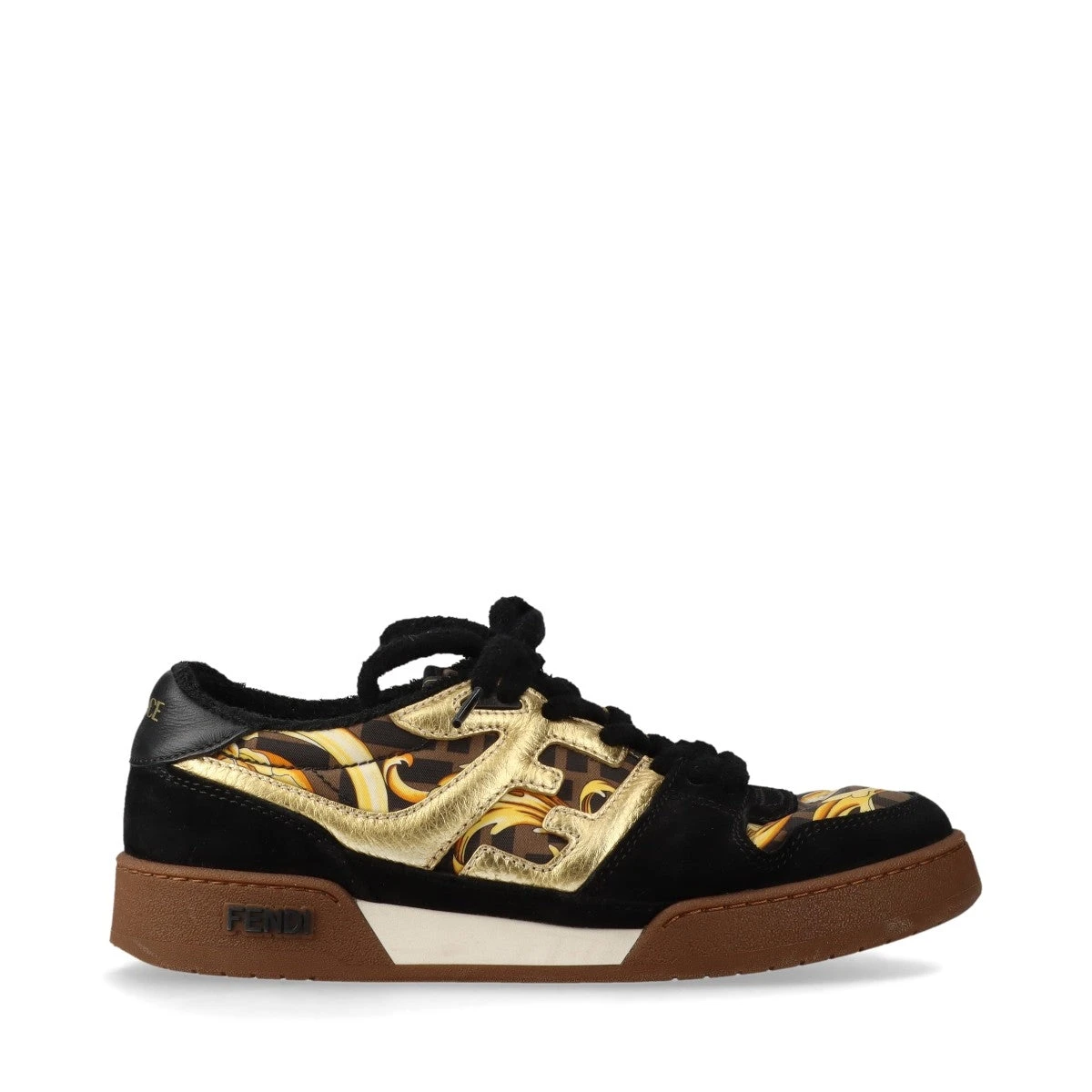 フェンディ×ヴェルサーチェ ズッカ レザー×ファブリック スニーカー 6