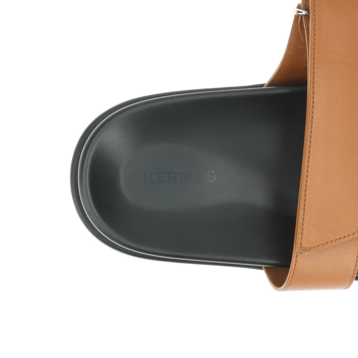 エルメス シプレ レザー サンダル 43 メンズ ブラウン ベルクロ