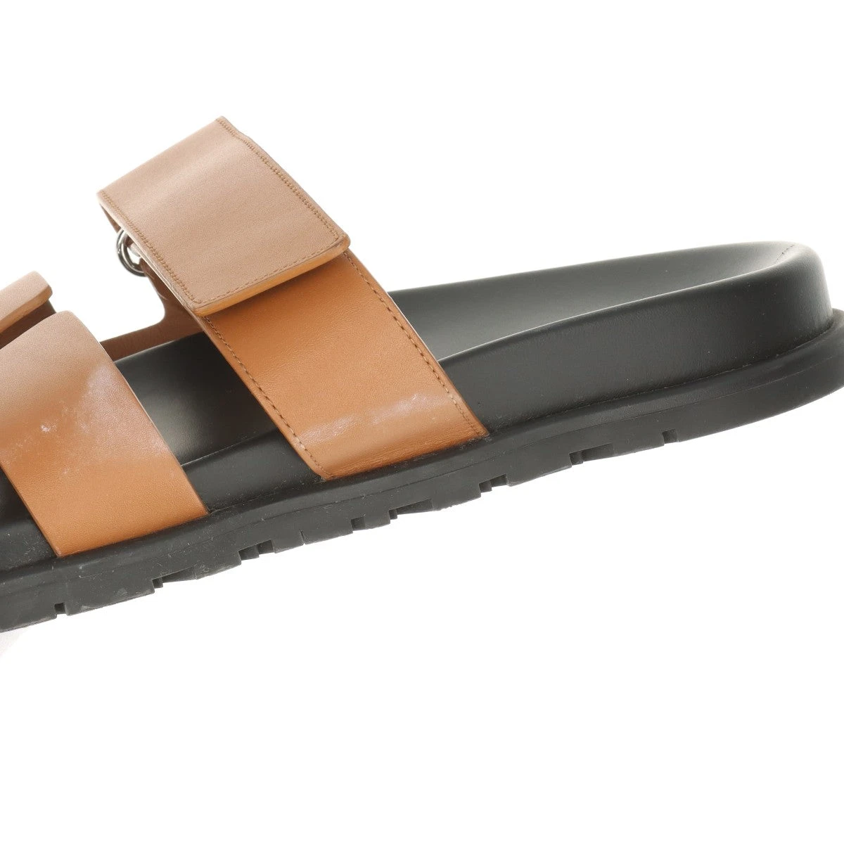 エルメス シプレ レザー サンダル 43 メンズ ブラウン ベルクロ