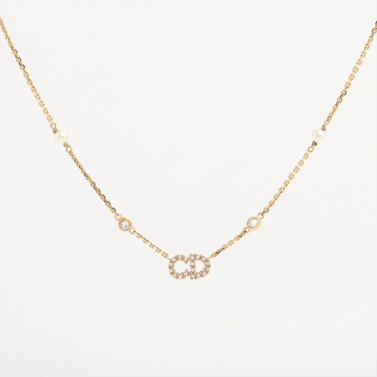 Dior クレール ディー リュヌ CDロゴ ラインストーンネックレス Dior クレール ディー リュヌ CDロゴ ラインストーンネックレス 【公式