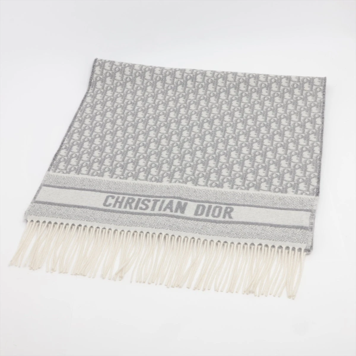 専用　ディオール　DIOR オブリーク　カシミヤ　マフラー　グレー ディオール オブリーク マフラー カシミヤ グレー A3401827