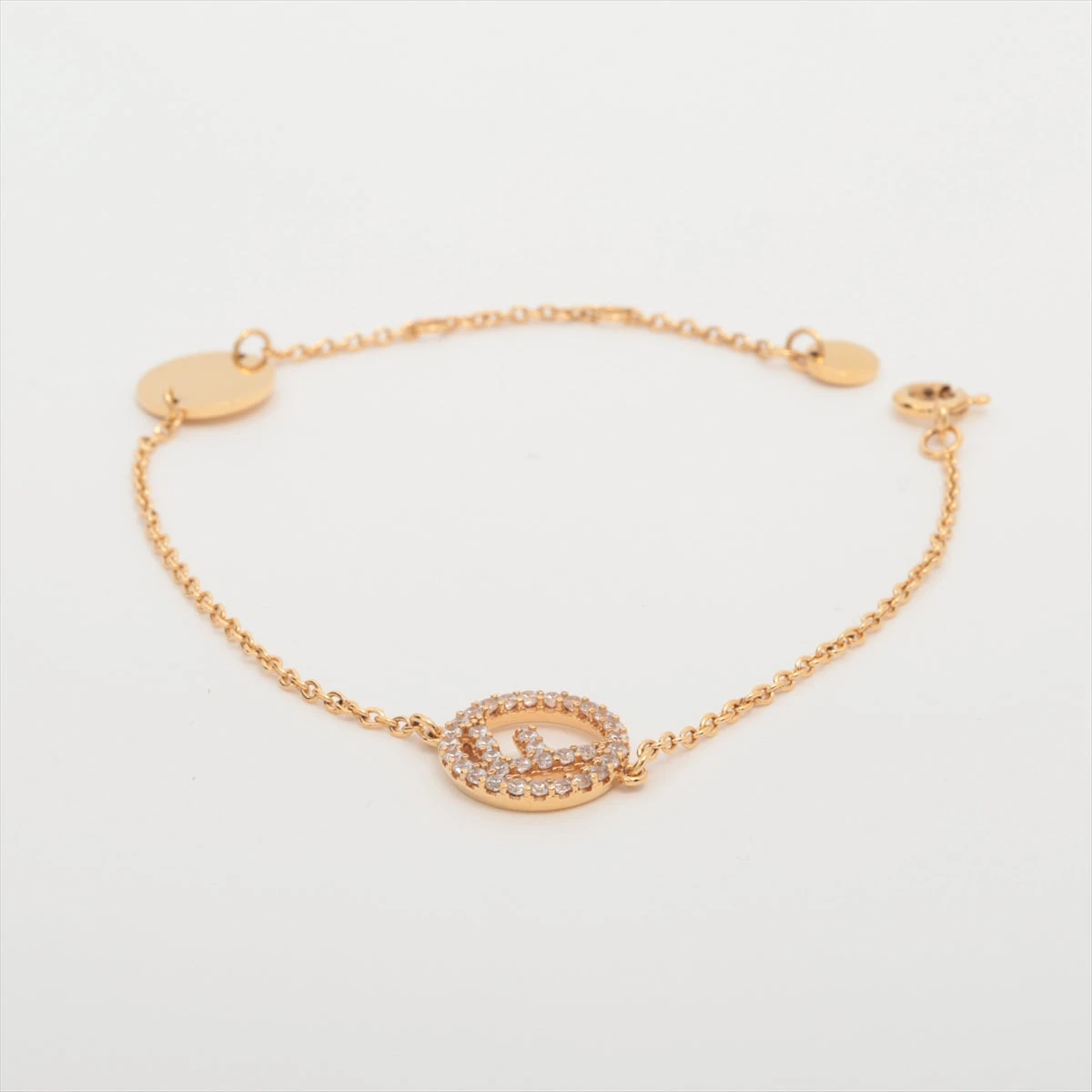 FENDI Fロゴ ラインストーン ブレスレット ゴールド FENDI◇F IS FENDI/Fロゴ/ラインストーン/チェーン/ブレスレット