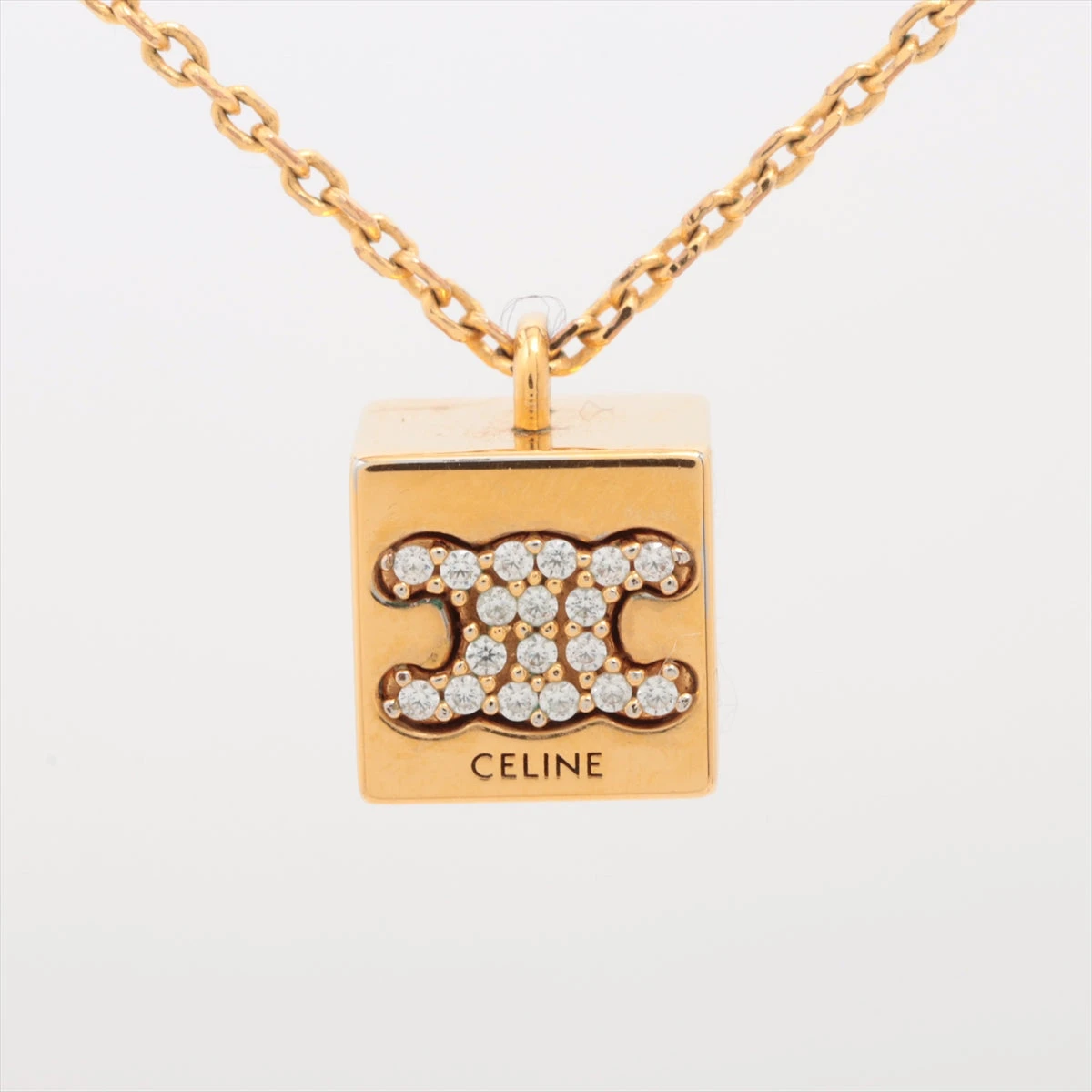 CELINE セリーヌ トリオンフ ラインストーン ネックレス STT1244