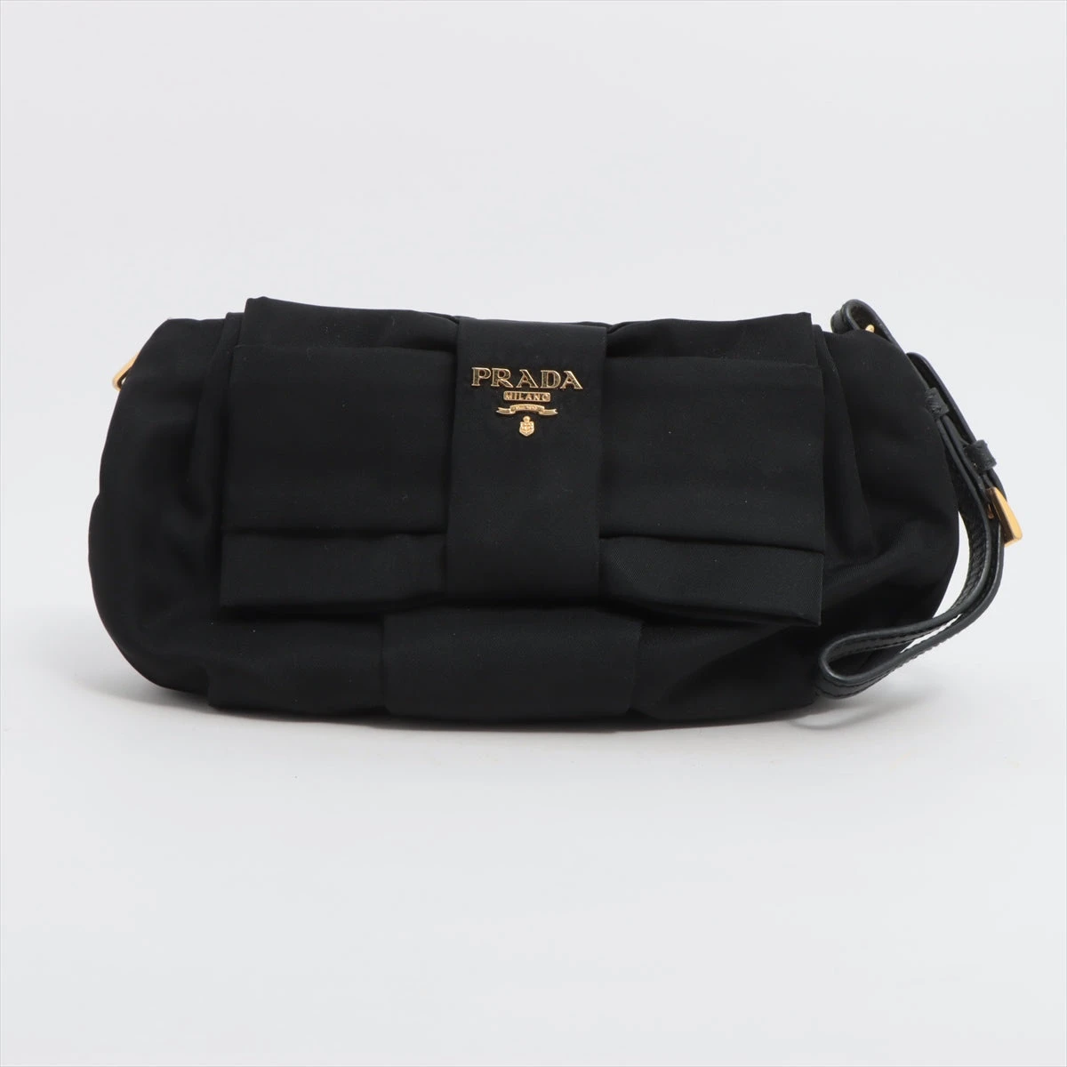 PRADA プラダ サフィアーノ レザー リボン ポーチ ショルダーバック