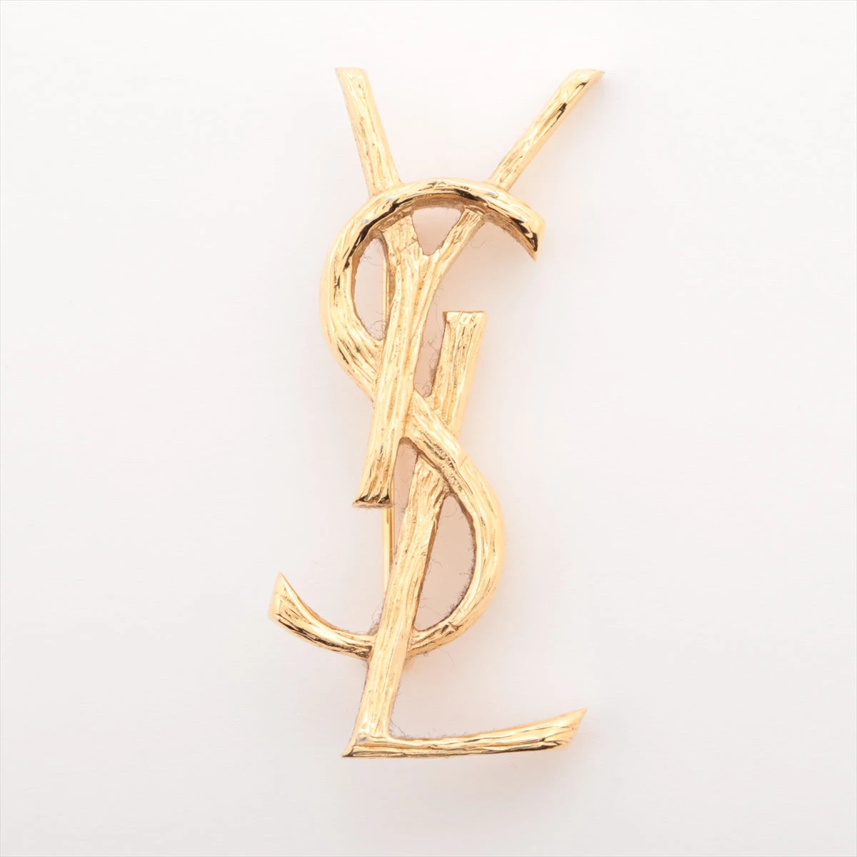 YSL ロゴブローチ Saint Laurent Pre-Owned YSL ロゴ ブローチ | ゴールドトーン
