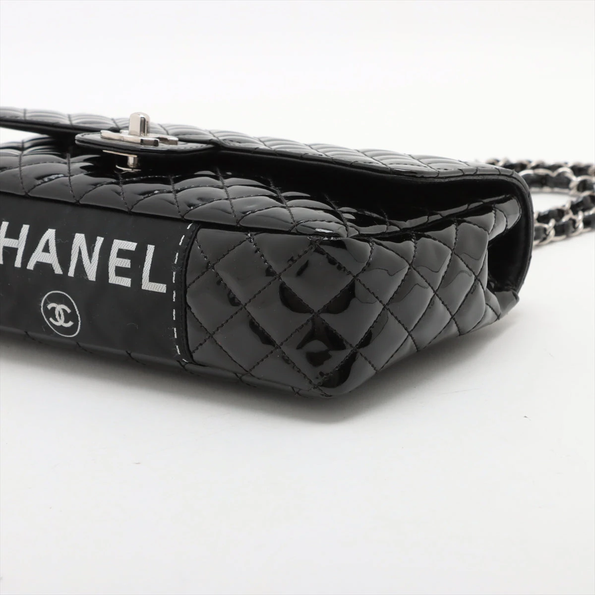 【証明書付】 シャネル マトラッセ ブラック レザーベルト シルバー 稼働 黒 楽天市場】CHANEL シャネル マトラッセ ココマーク チェーン