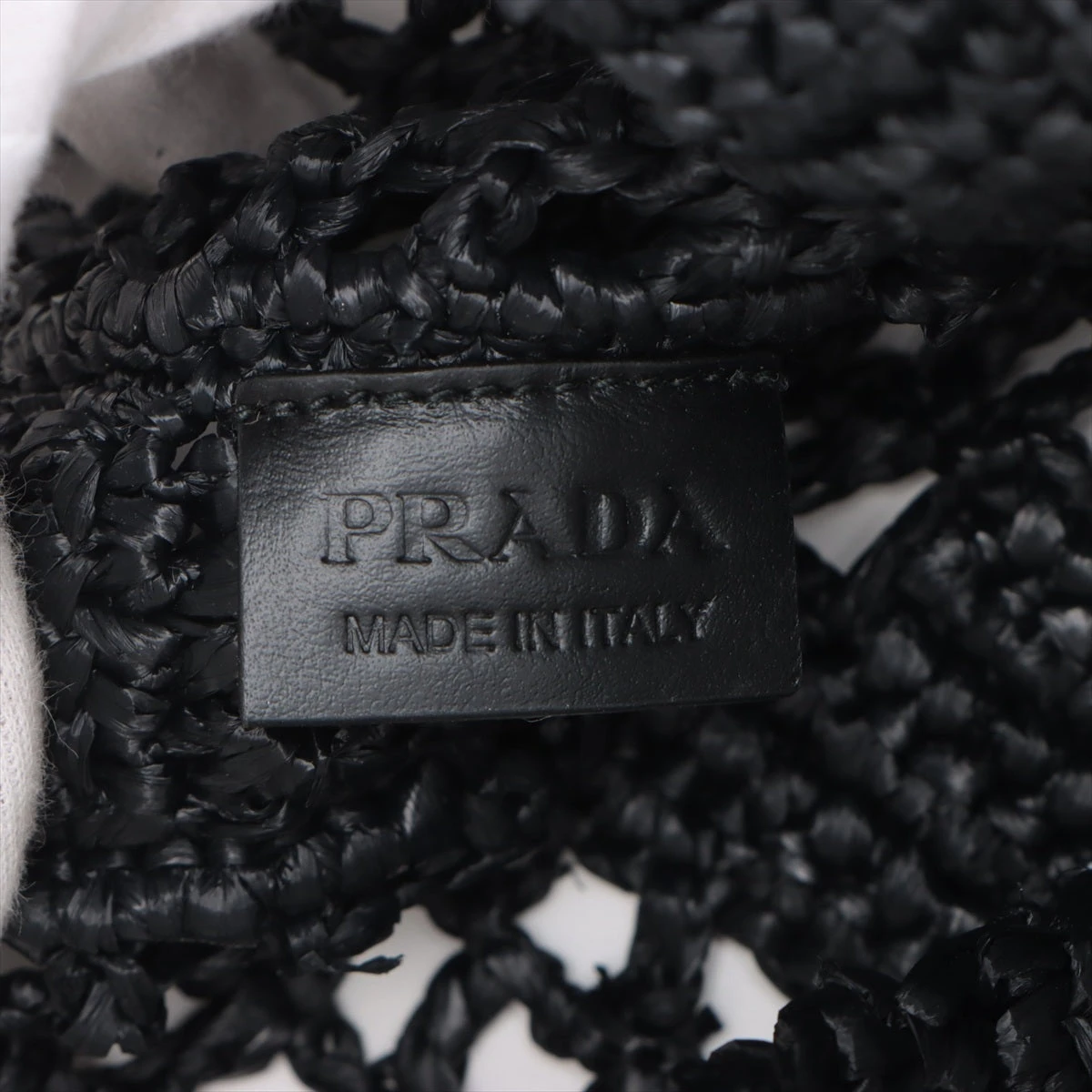 美品✨大容量プラダ　ラフィアバック　黒 PRADA - ☆新品☆PRADA プラダ☆ラフィア トートバッグ 黒 カゴ