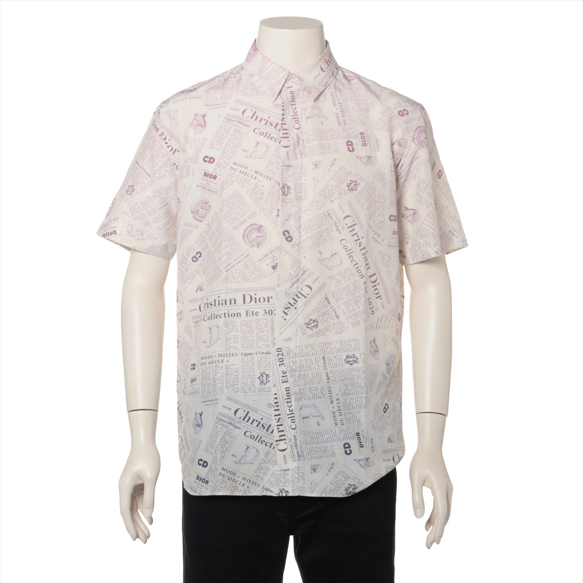 DIOR ダニエルアーシャム　シャツ Dior ディオール シャツ ダニエルアーシャム メンズ39 グレー レーヨン