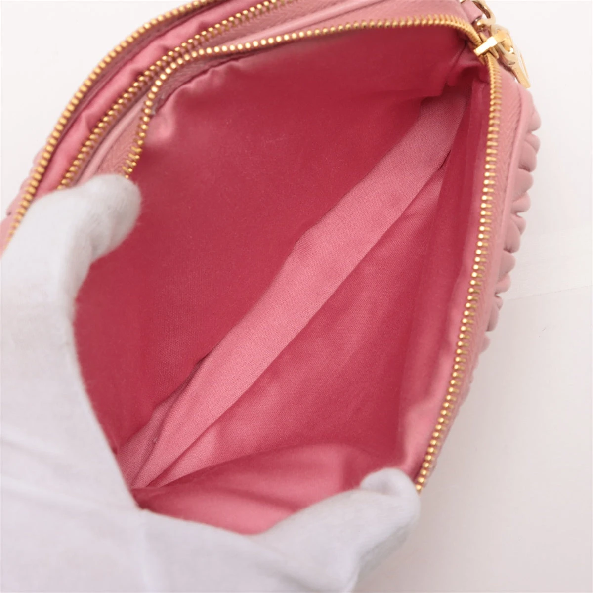 miumiu バイカラー ショルダーバッグ マテラッセ ピンク オーキッド