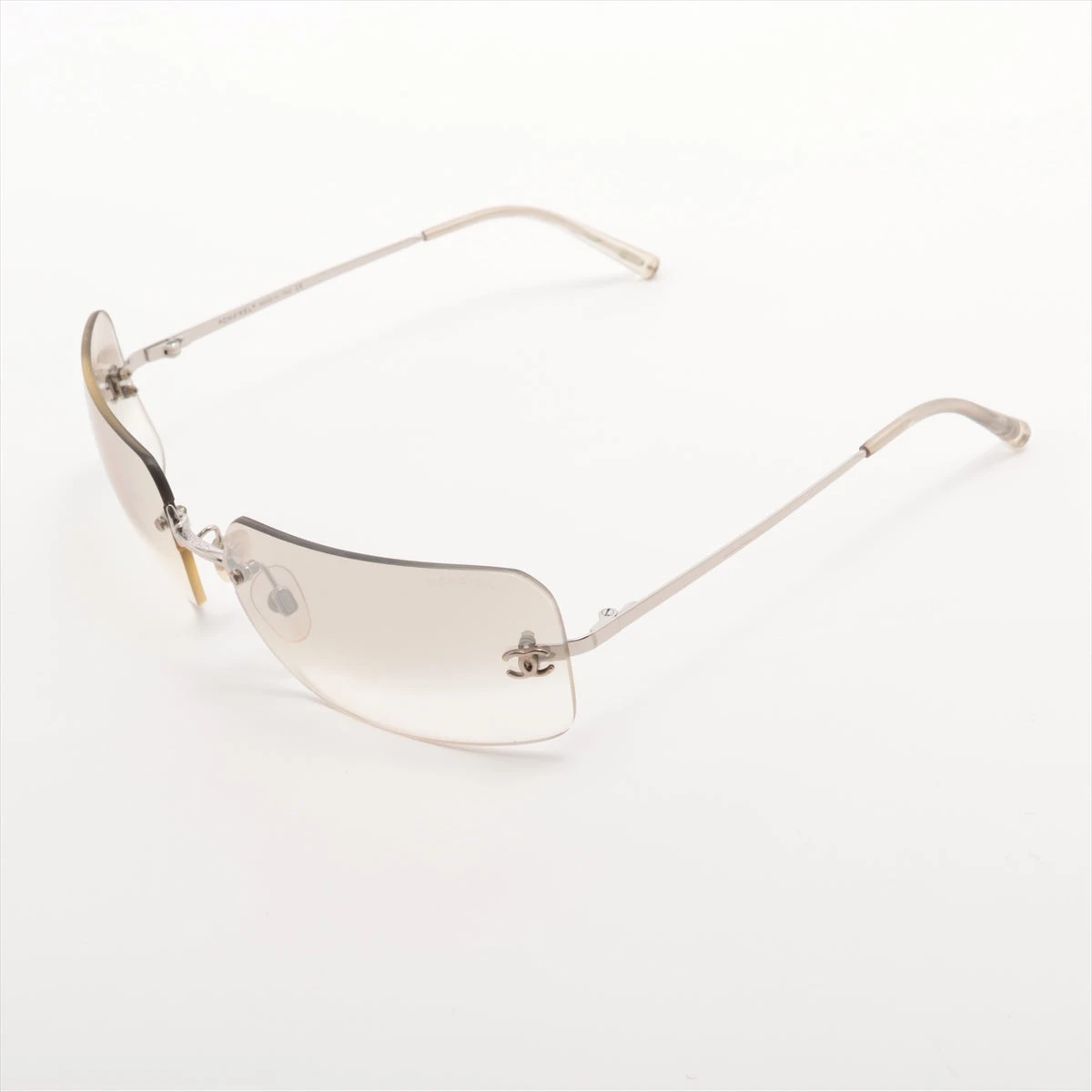 シャネル 4017-D ココマーク サングラス 62□17 120 メタル シルバー  
