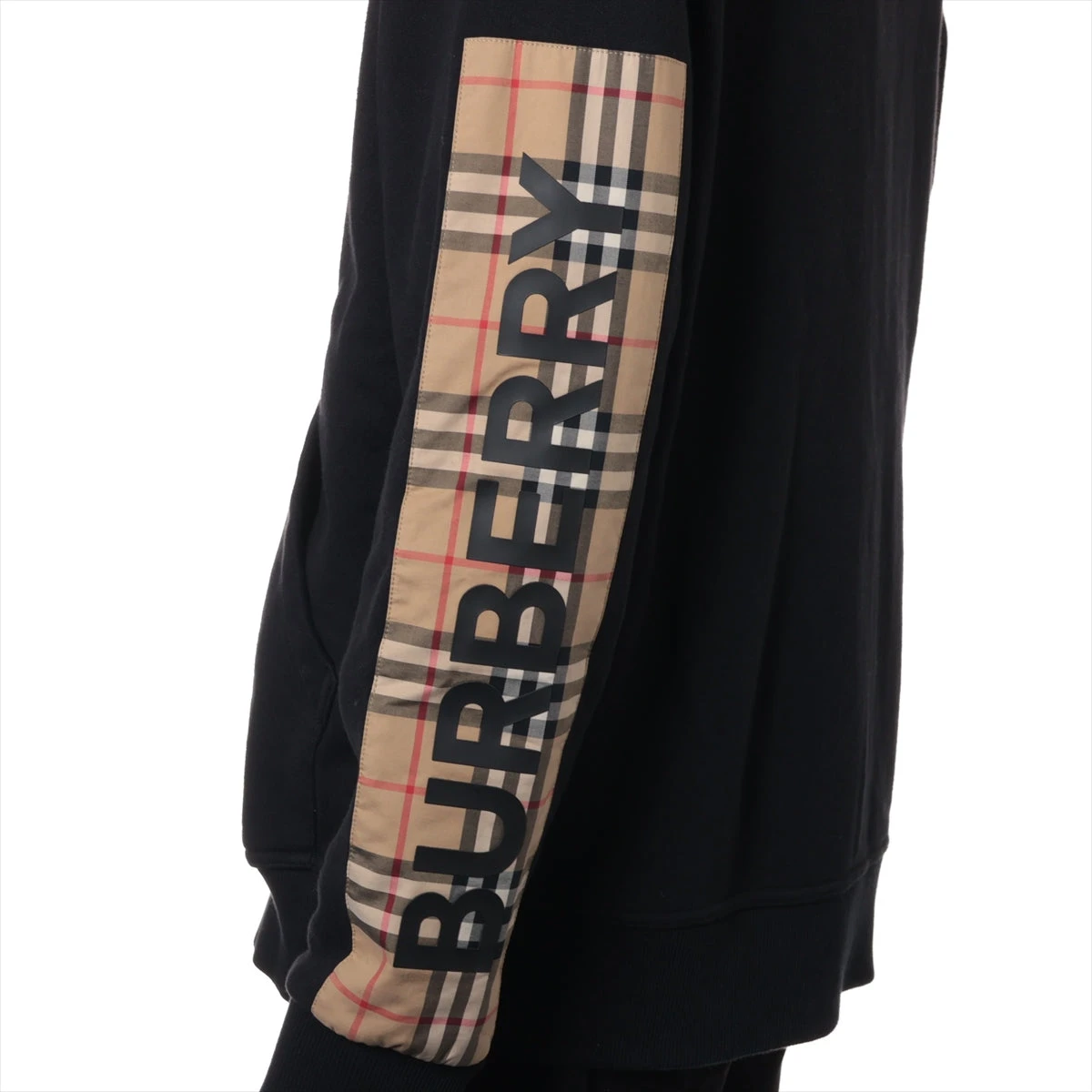 【BURBERRY】モノクローム　カットアウトディテール　パーカー　ティッシ期М BURBERRY バーバリー ANSDELL プルオーバーパーカー【BLACK