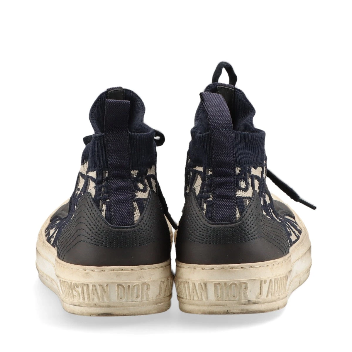 クリスチャンディオール WALK'N'DIOR ニット×レザー ソックス