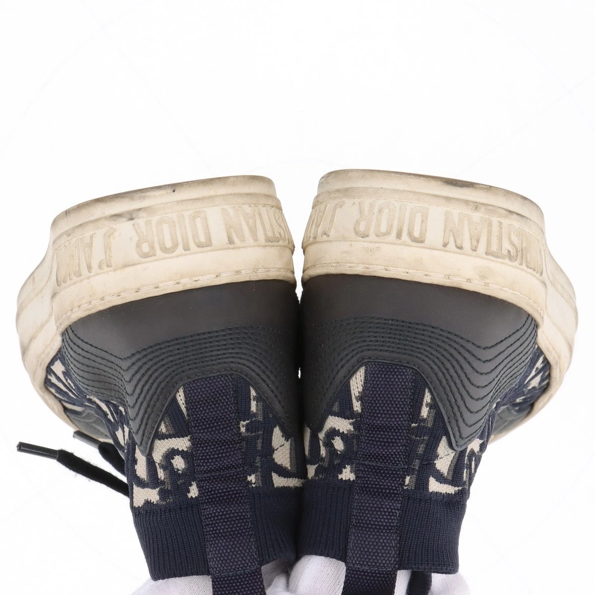 クリスチャンディオール WALK'N'DIOR ニット×レザー ソックス