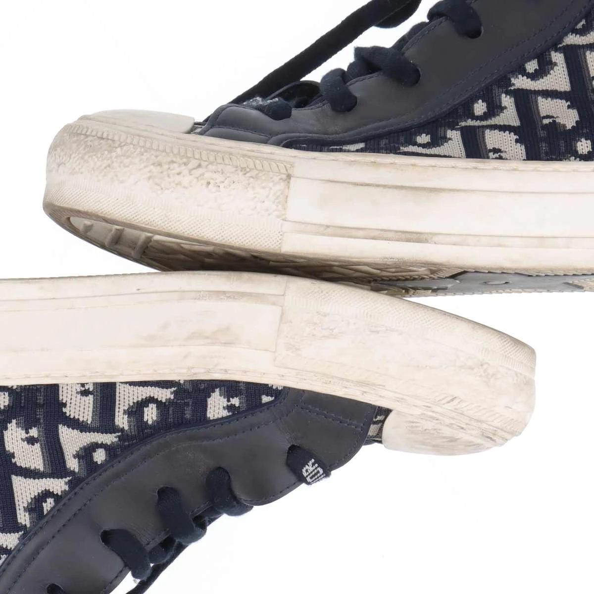 クリスチャンディオール WALK'N'DIOR ニット×レザー ソックス