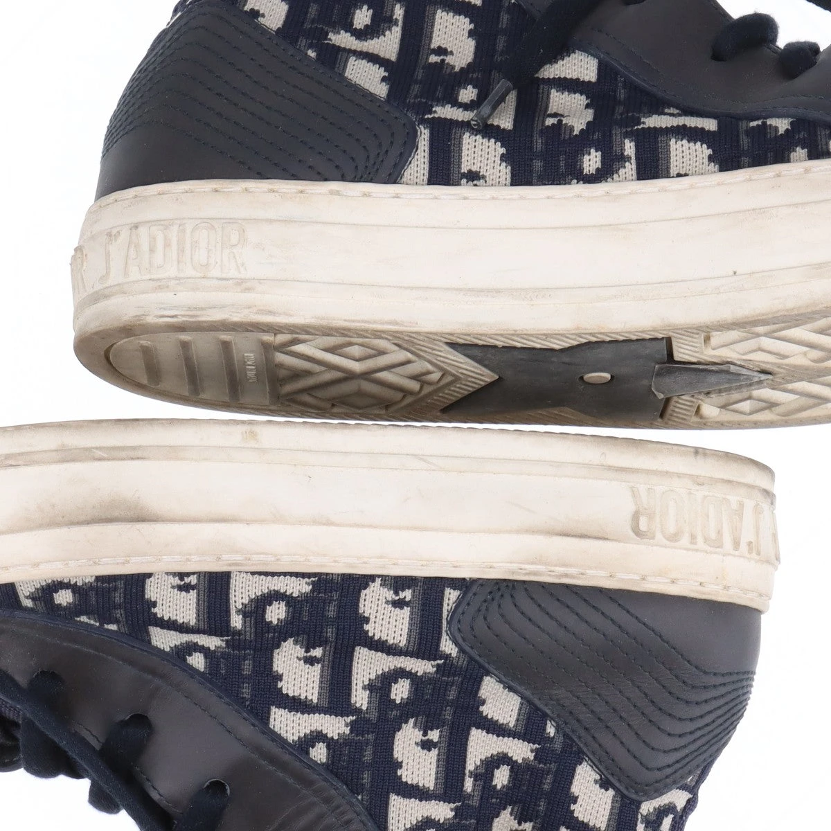 クリスチャンディオール WALK'N'DIOR ニット×レザー ソックス