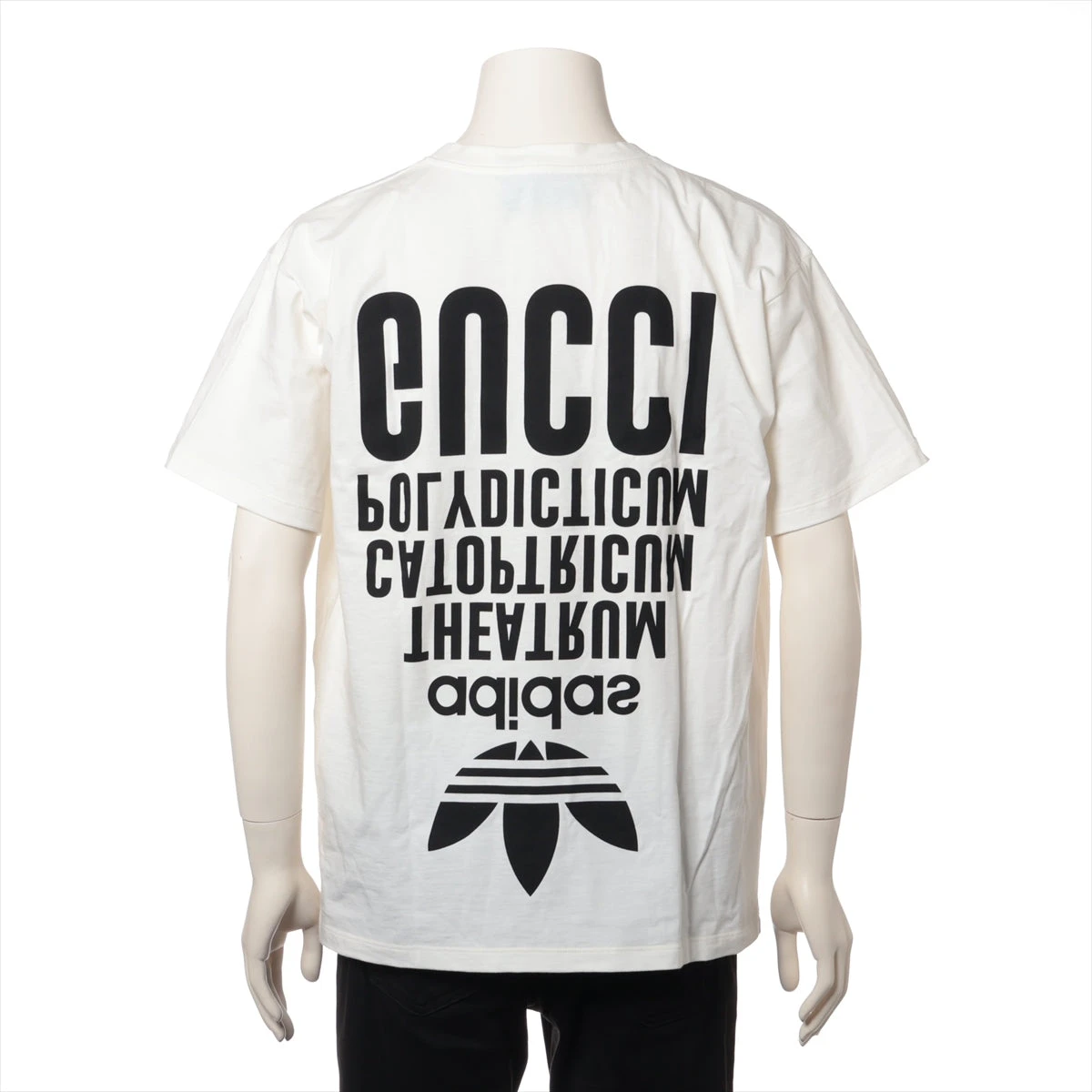 グッチ アディダス Tシャツ グッチ×アディダス 23SS コットン Tシャツ S メンズ ホワイト 616036