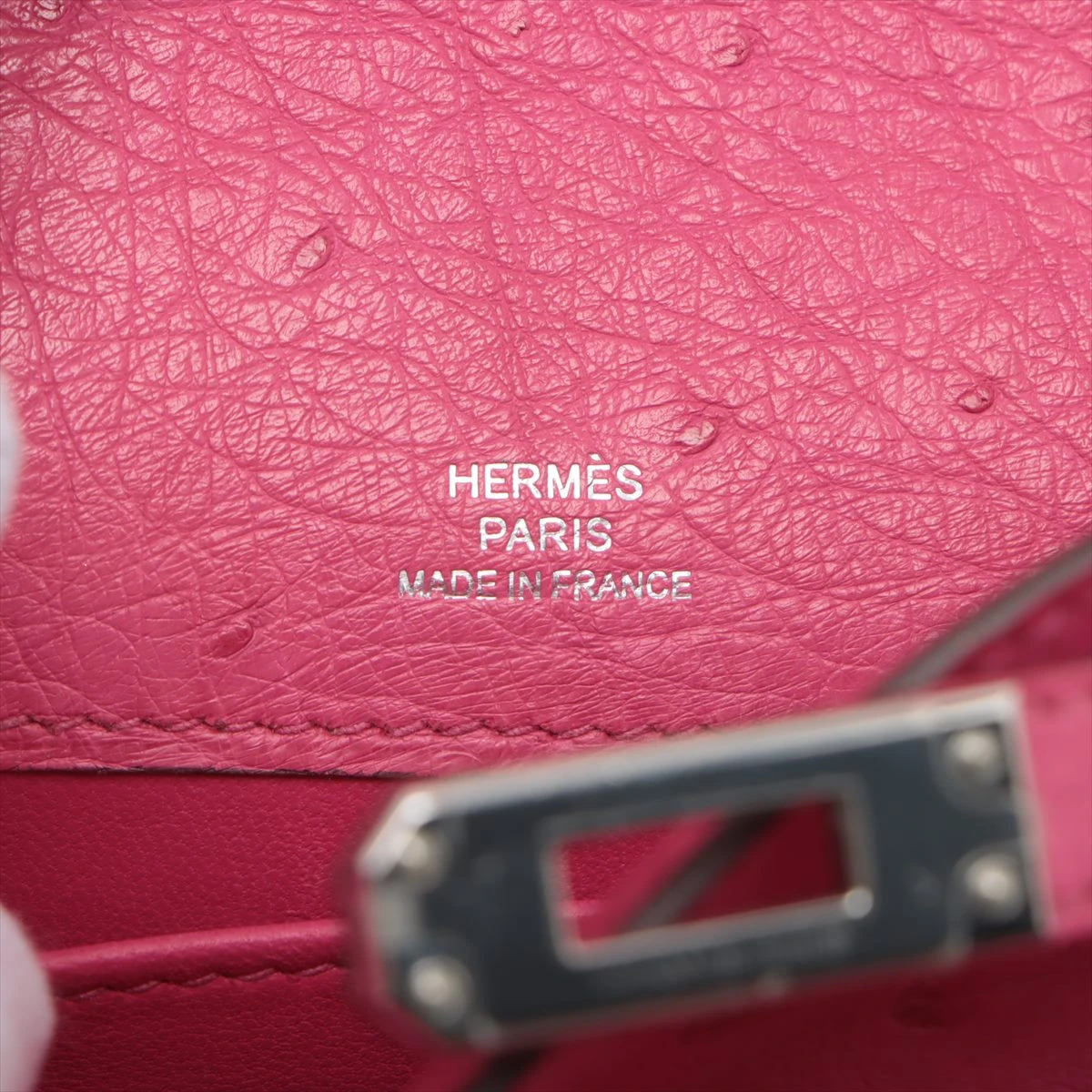 フューシャピンク オーストリッチ HERMES エルメス ポシェットケリー 
