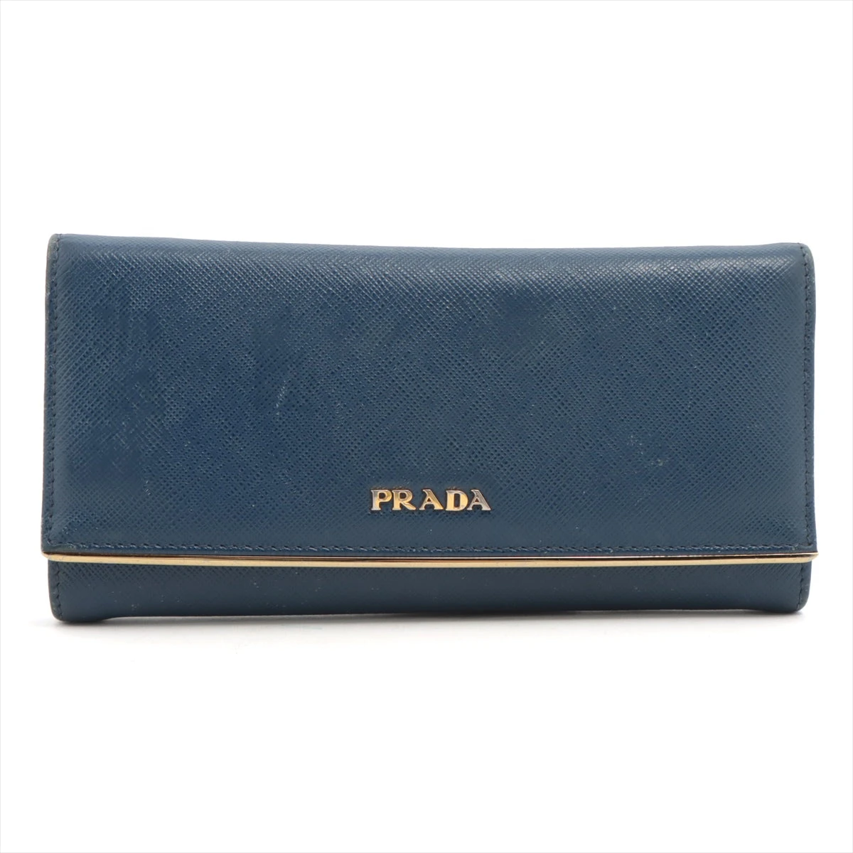 PRADA 青 長財布