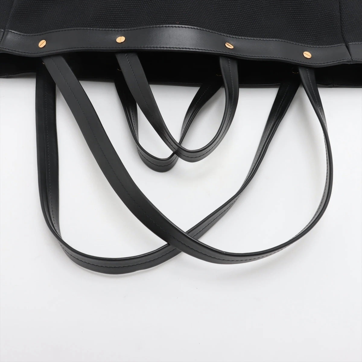 トムフォード キャンバス×レザー トートバッグ ブラック A3418983