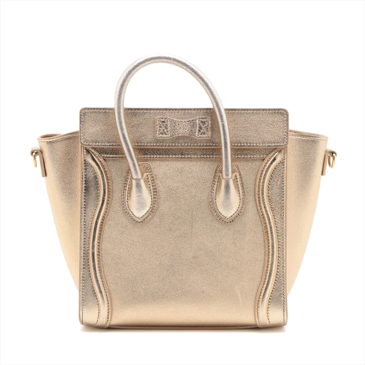 セリーヌ ラゲージ ナノショッパー レザー 2WAYハンドバッグ