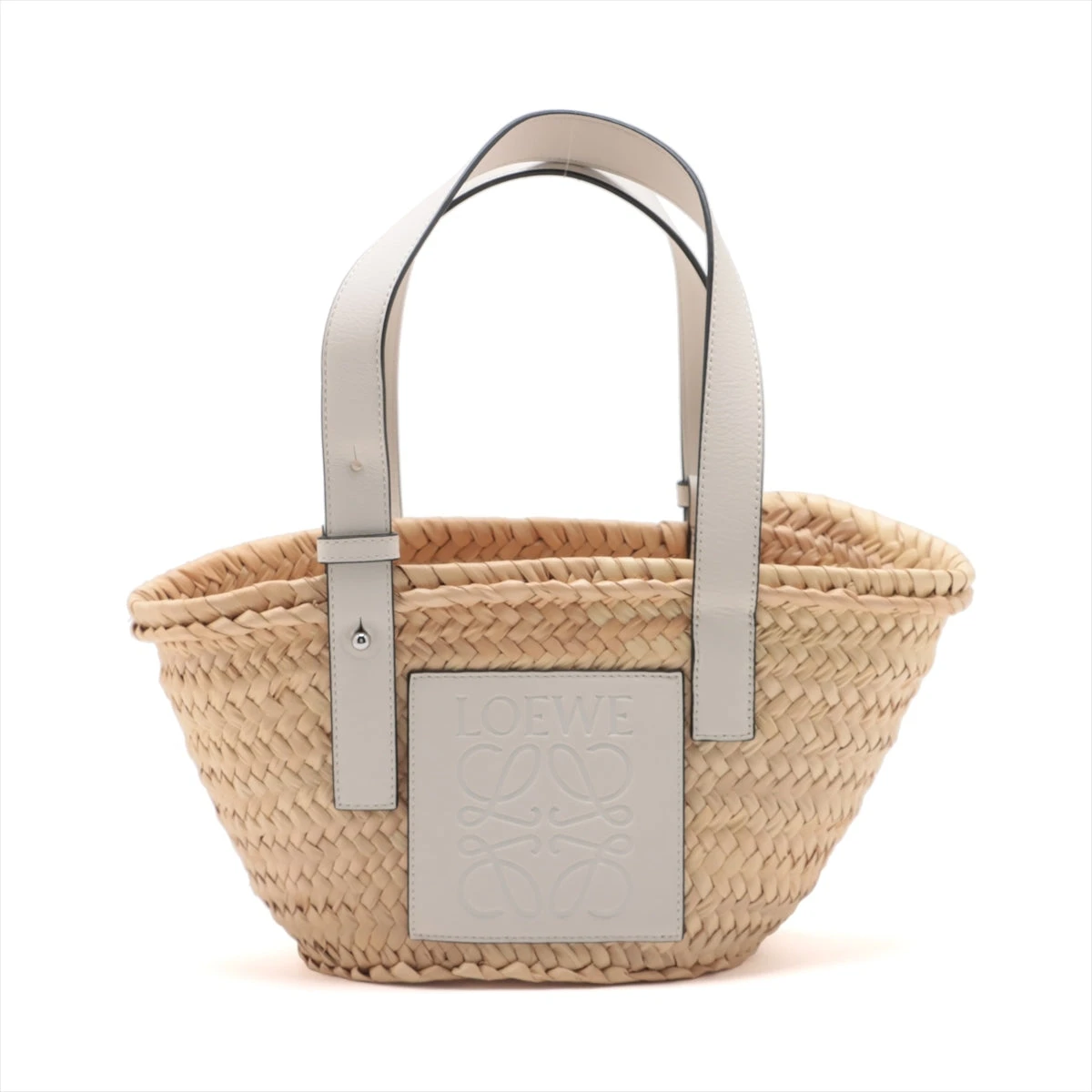 【LOEWE】スモール ラフィア バスケットバッグ ロエベ バスケットスモール ラフィア×レザー カゴバッグ