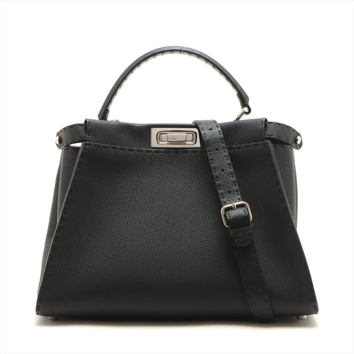 フェンディ ピーカブーレギュラー セレリア レザー 2WAYハンドバッグ  