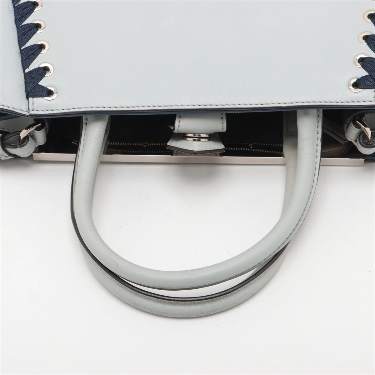 フェンディ レザー ペティ 2ジュール 2way バッグ 8BH253 フェンディ プチトゥージュール レザー 2WAYハンドバッグ ブルー