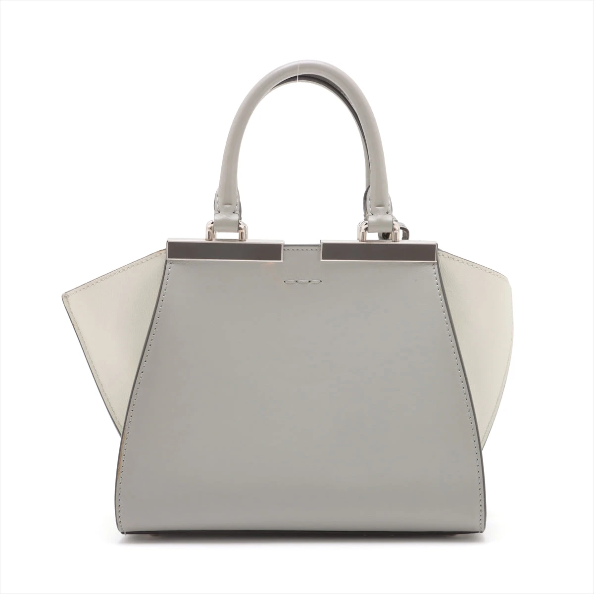 正規品】フェンディ トロワジュール ハンドバッグ 2way グレー レザー