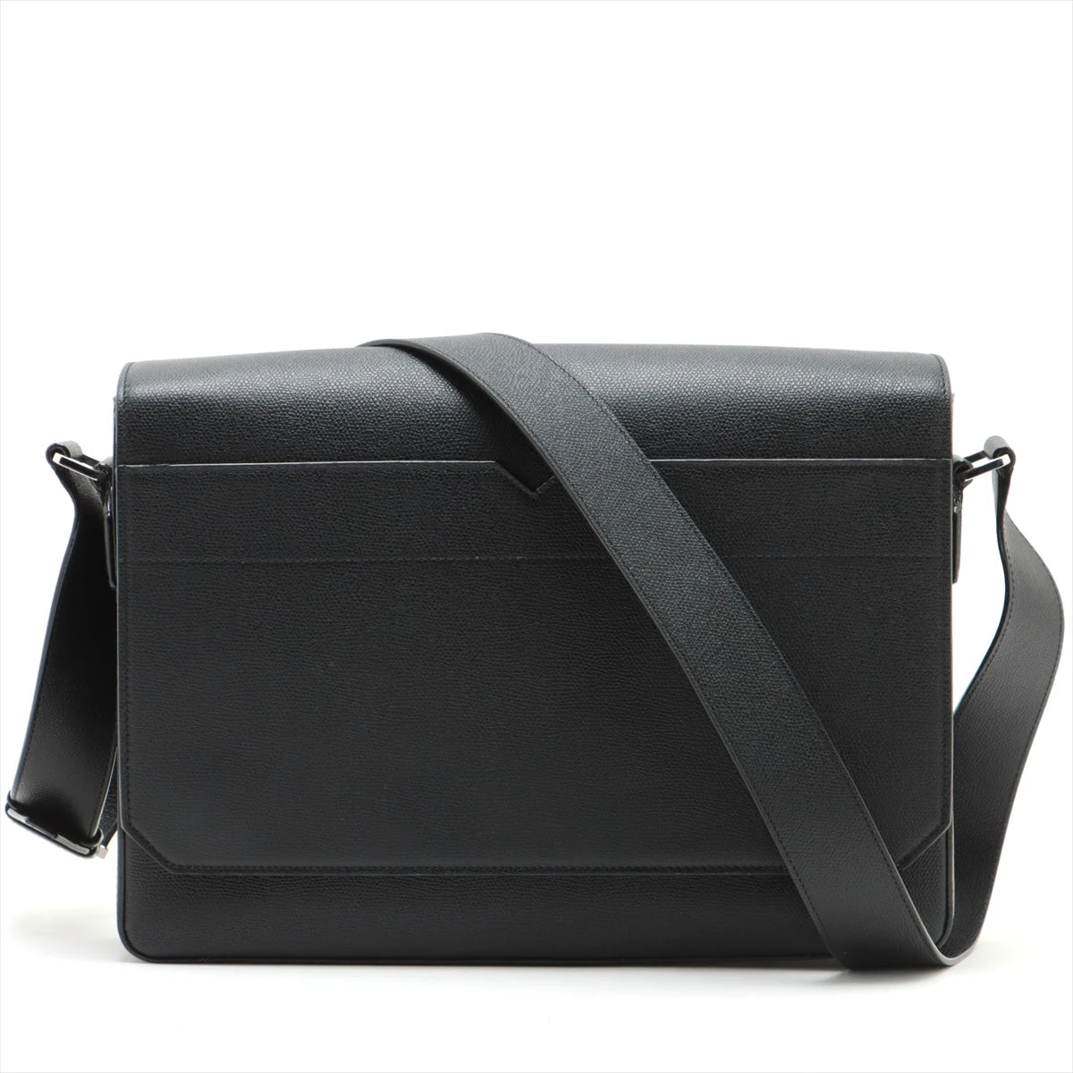 ヴァレクストラ ショルダーバッグ Vライン メッセンジャー レザー ブラック 黒 ヴァレクストラ Vライン メッセンジャー レザー ショルダーバッグ