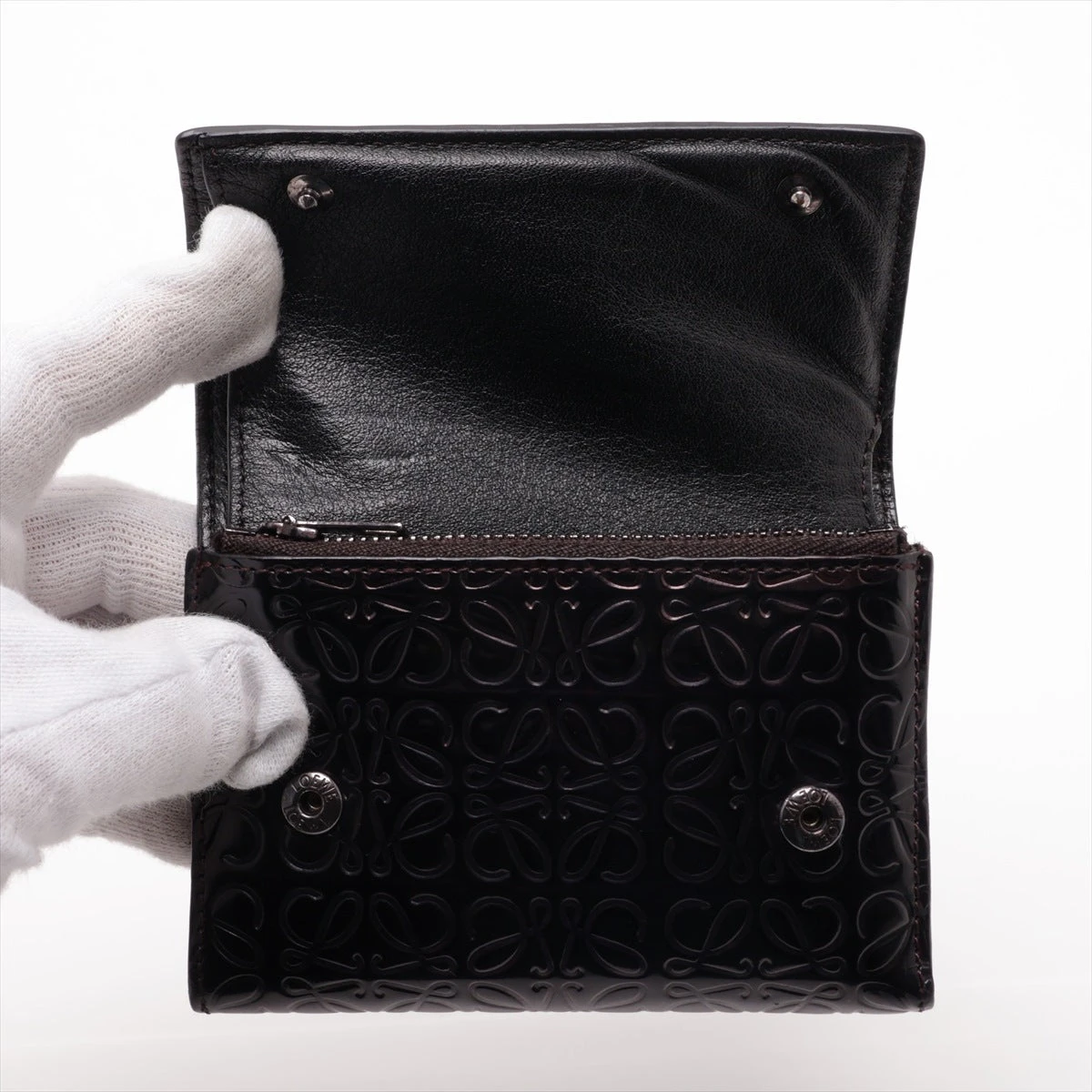 LOEWE スモールヴァーティカルウォレット リピートアナグラム LOEWE LOEWE ロエベ 三つ折り財布 リピート バーティカル
