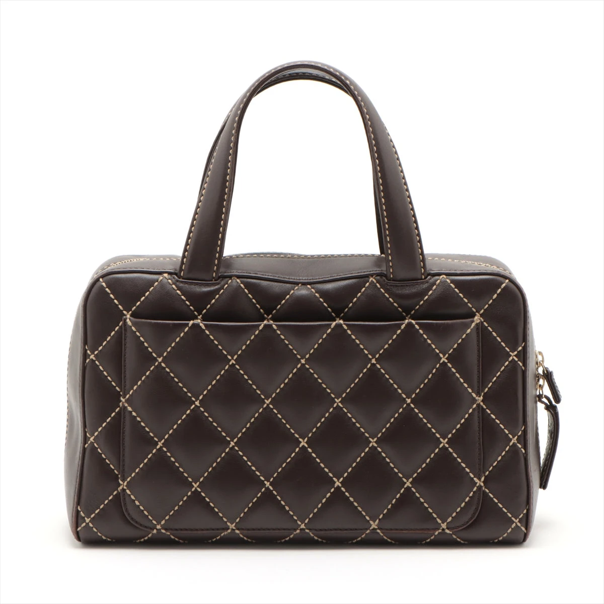 L16♡ワイルドステッチ　オールブラック　ハンドバッグ CHANEL（シャネル）ワイルドステッチ カーフスキン トートバッグ