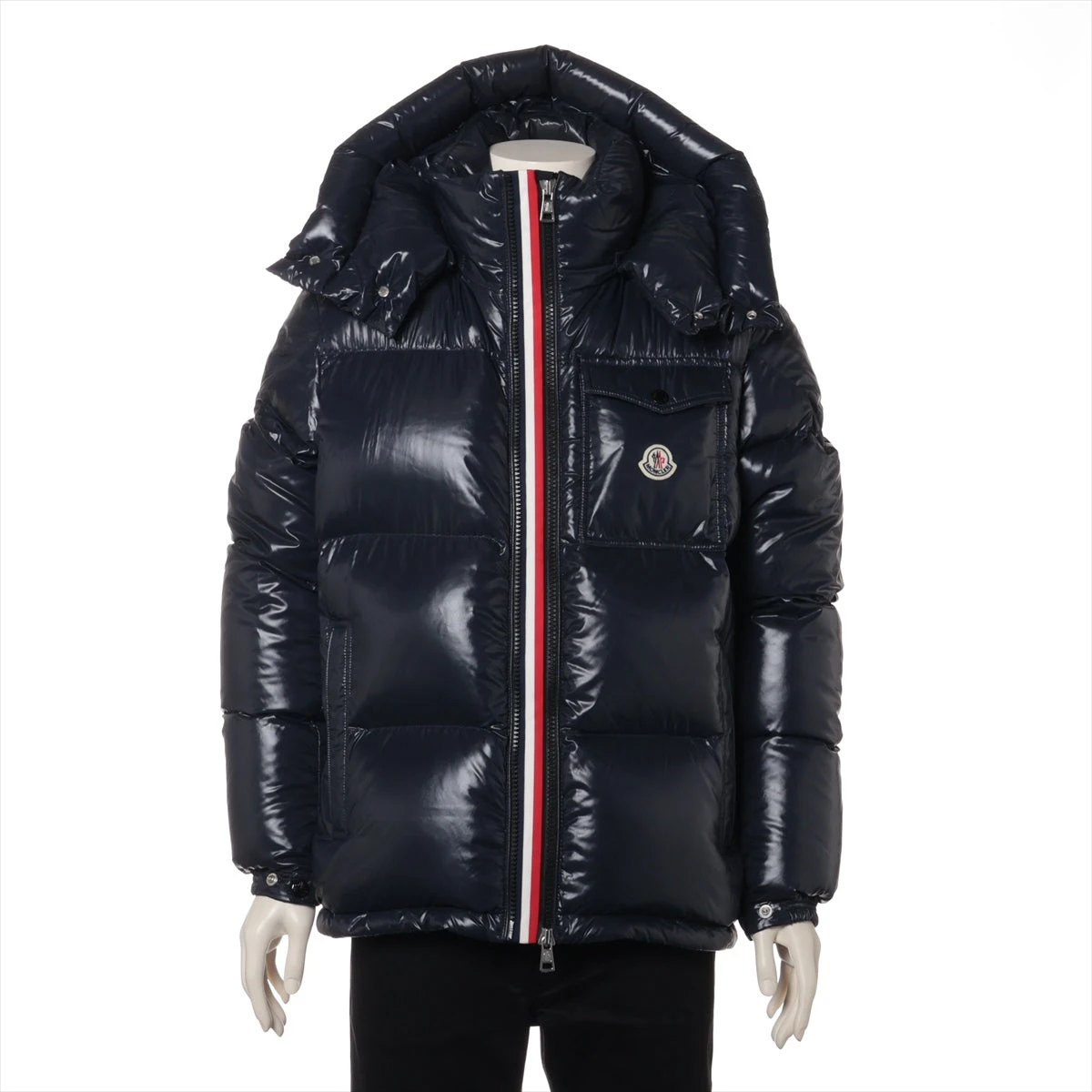 MONCLER ネイビー フード付きジャケット モンクレール MONTBELIARD 18年 ナイロン ダウンジャケット 4