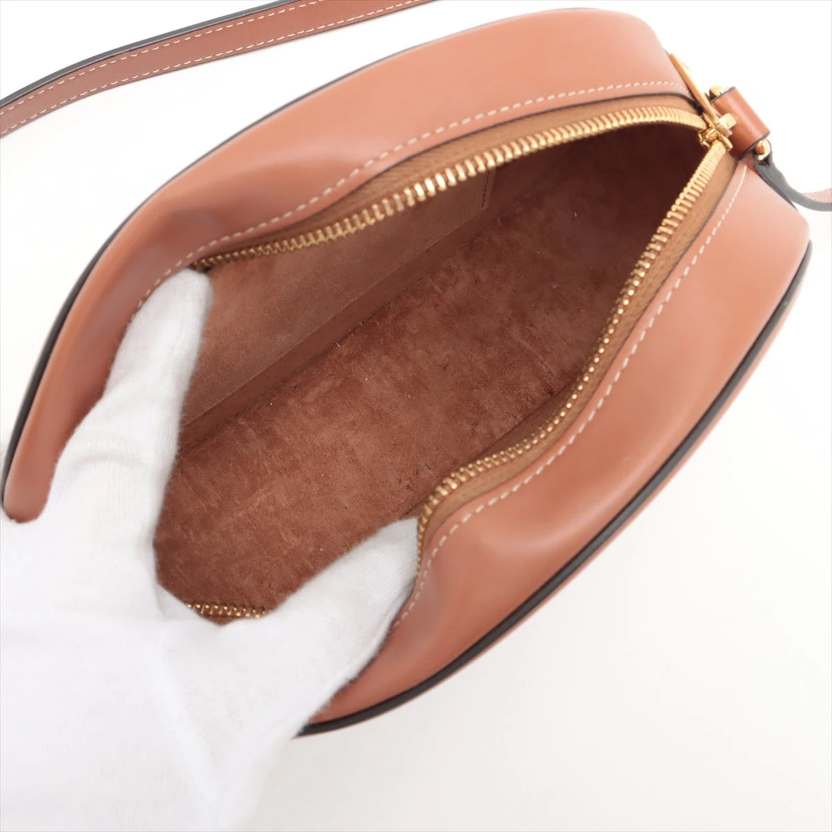 セリーヌ オーバルパース キュイル トリオンフ レザー ショルダー