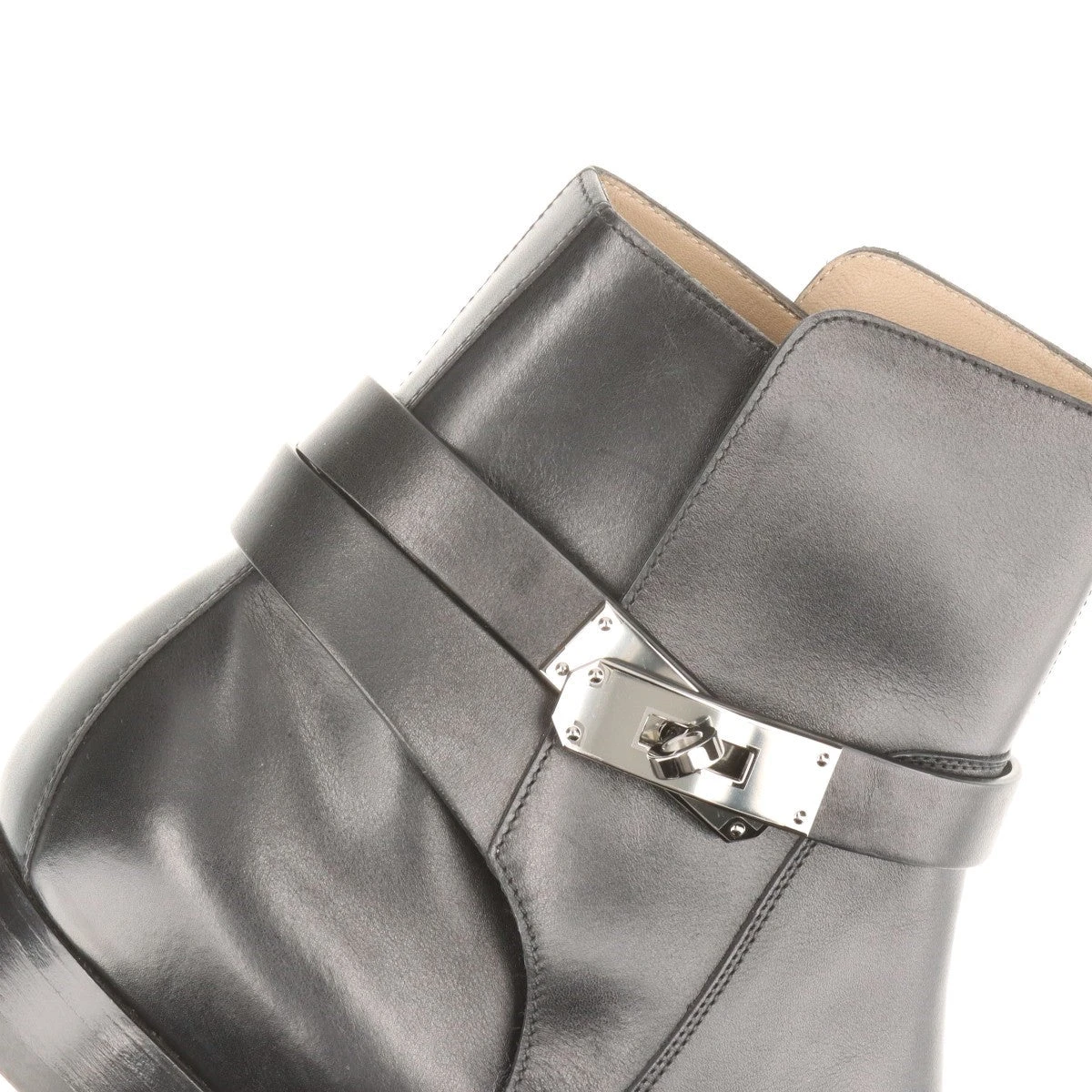 エルメス　ショートブーツ　ネオ　ケリー　レザー　シルバー金具 36 1/2 HERMES - 未使用品 エルメス ブーツ ネオ レディース ケリー
