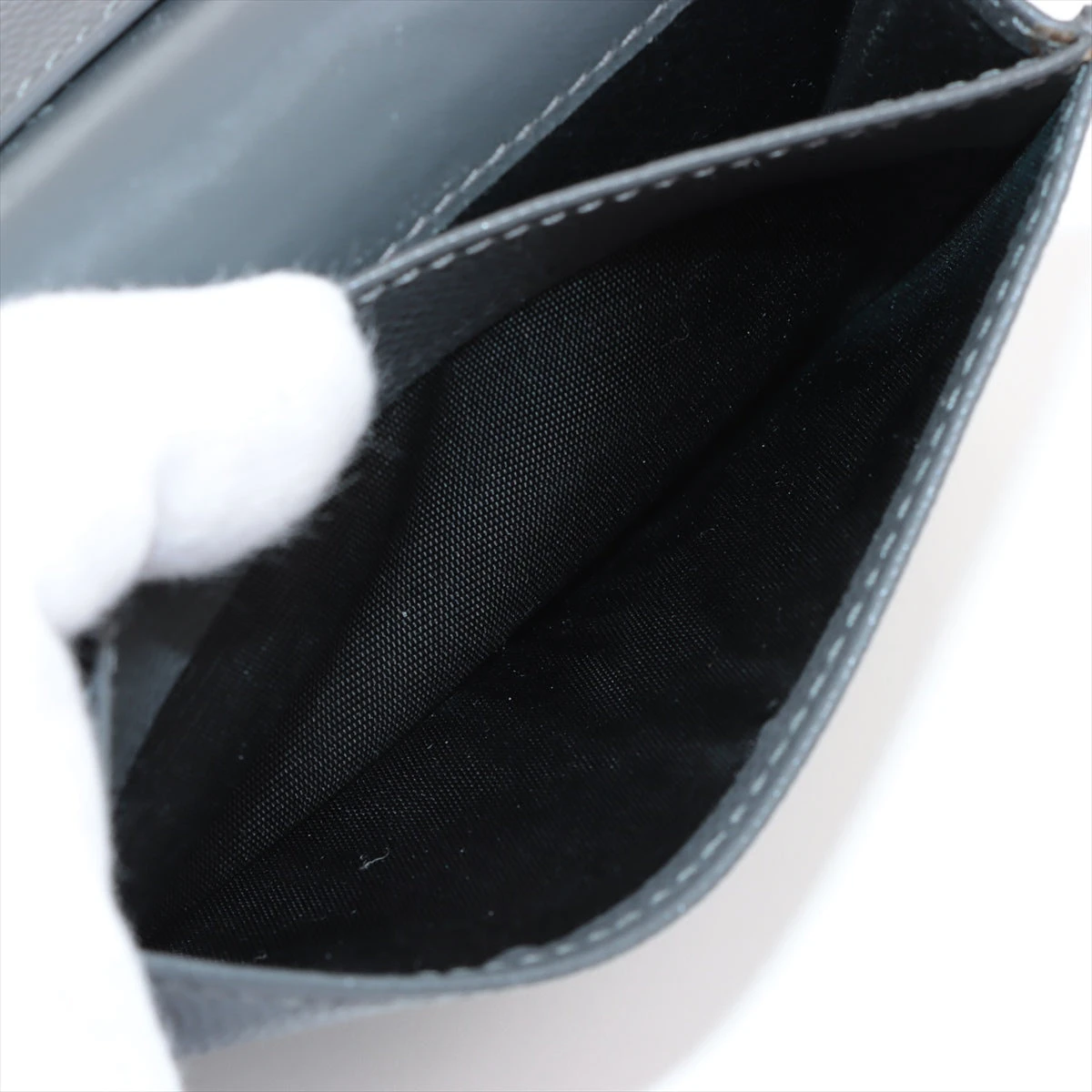 SAINT LAURENT グレー レザー 名刺入れ 1240002057060_1.jpg