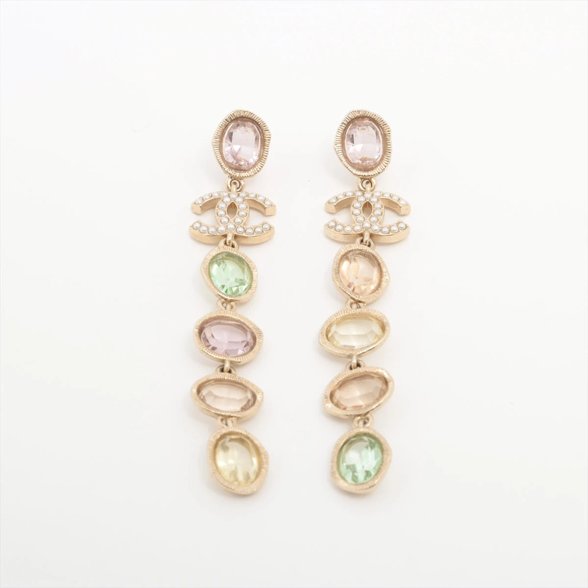 シャネル ココマーク A21B ピアス(両耳用) GP×フェイクパール×レジン  