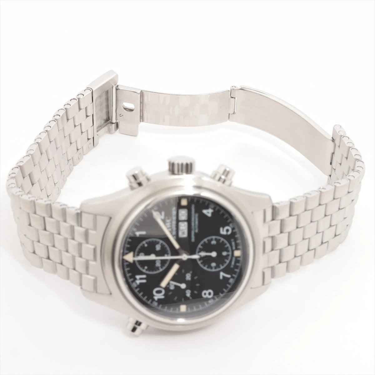 IWC ドッペルクロノグラフ IW371319 SS AT 黒文字盤 A3400256｜中古