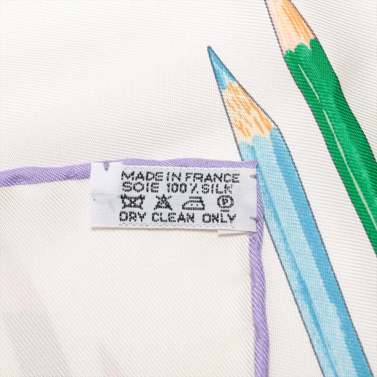 エルメス カレ90 A VOS CRAYONS サア色鉛筆ヲ出シテ スカーフ