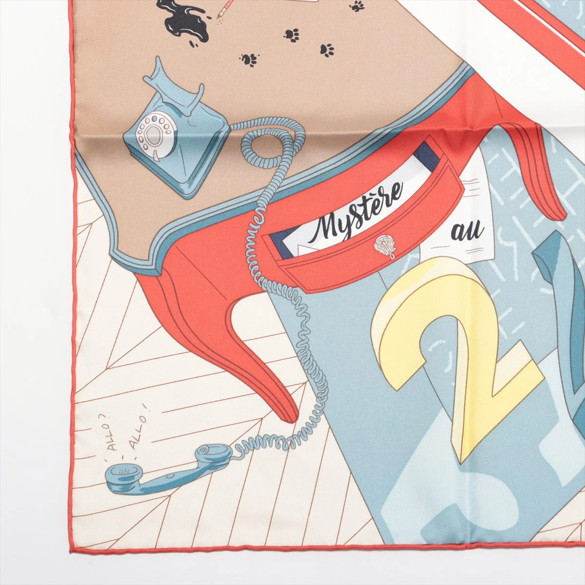 エルメス カレ90 MYSTERE AU 24 24番地のミステリー スカーフ シルク