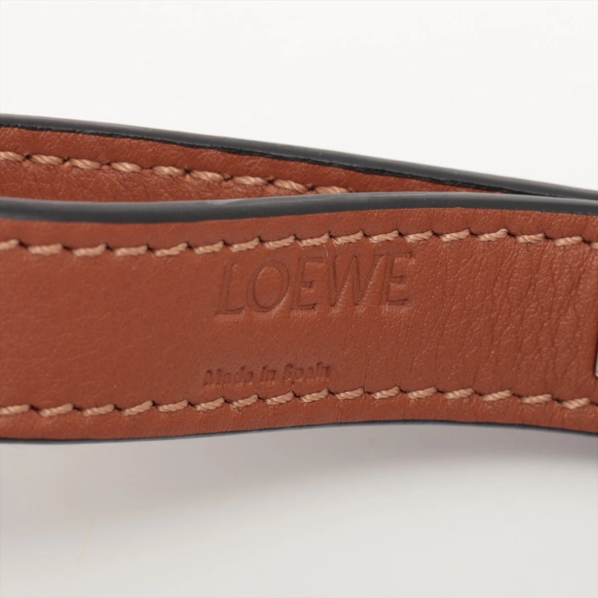 ロエベ ブランデッド ショートストラップ ショルダーストラップ レザー
