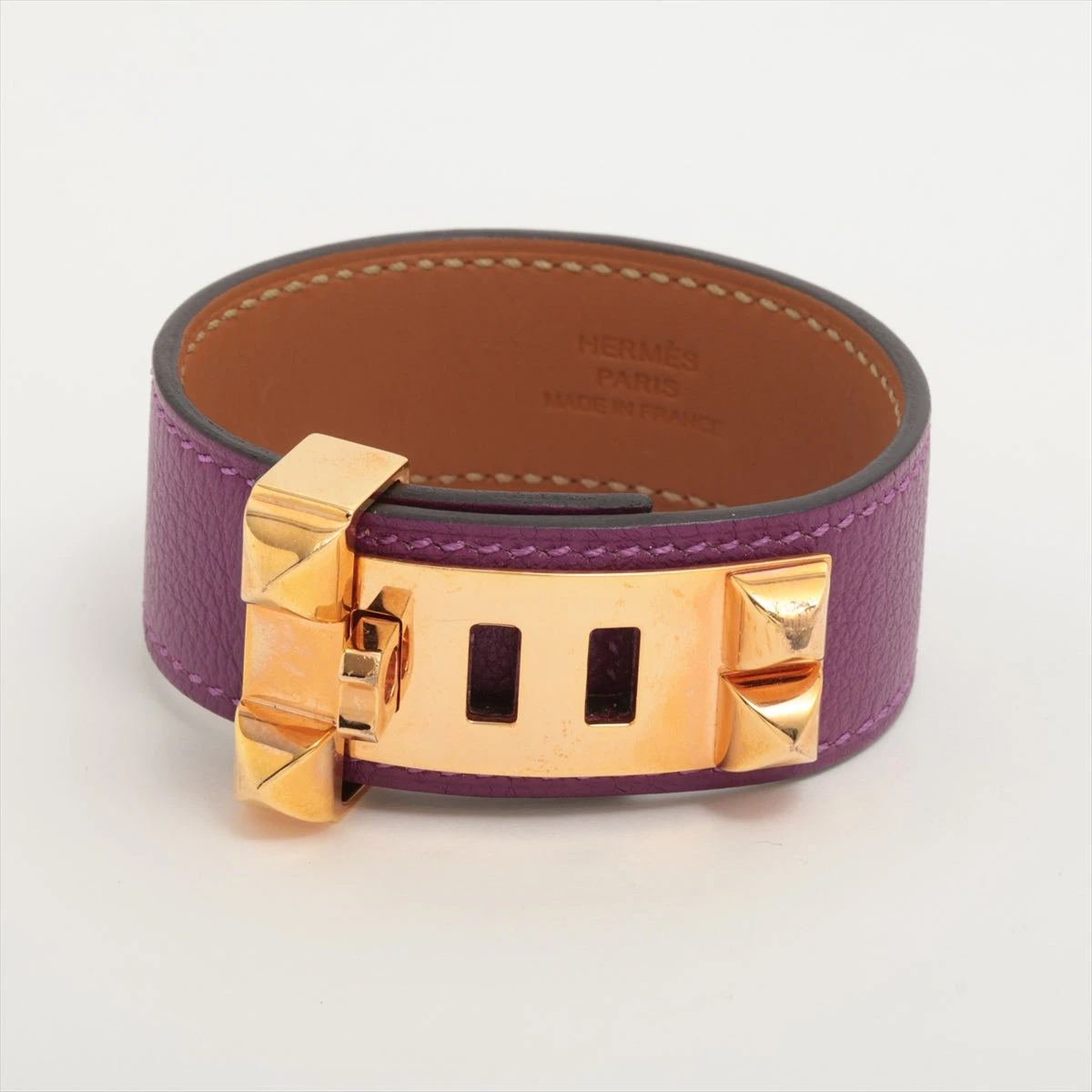 再お値下げ^ ^ 美品！！　エルメス　バングル　パープル　紫 700001FO47_worn_1?size=3000,