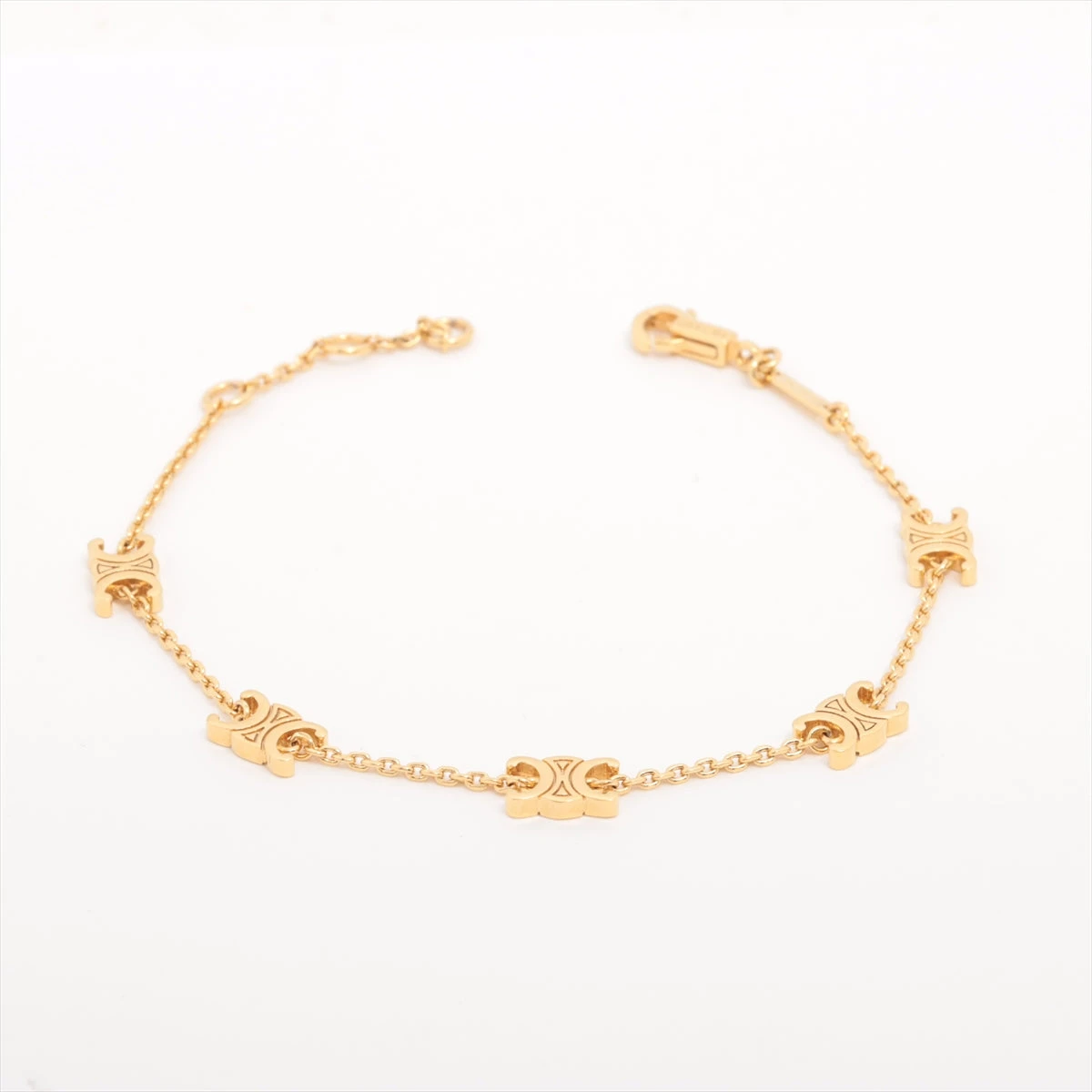 【美品】セリーヌ　トリオンフ　チェーン　ブレスレット　ゴールド　アクセ　454 CELINE （新品・未使用品）セリーヌ トリオンフ ミニ チェーン