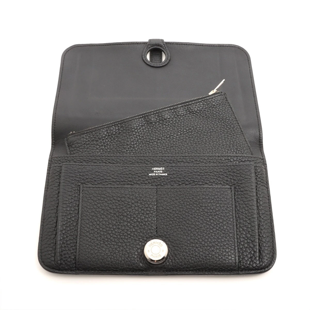 美品！エルメス HERMES ドゴンGM G刻印 トゴ/ブラック 長財布　箱付き HERMES 【美品】エルメス ドゴンGM ドゴンデュオ トゴ ブラック