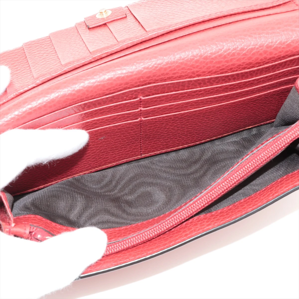 ✨美品✨ グッチ リボン 型押し GG柄 インターロッキング レザー 長財布 紫 ✨美品✨ グッチ リボン 型押し GG柄 インターロッキング レザー