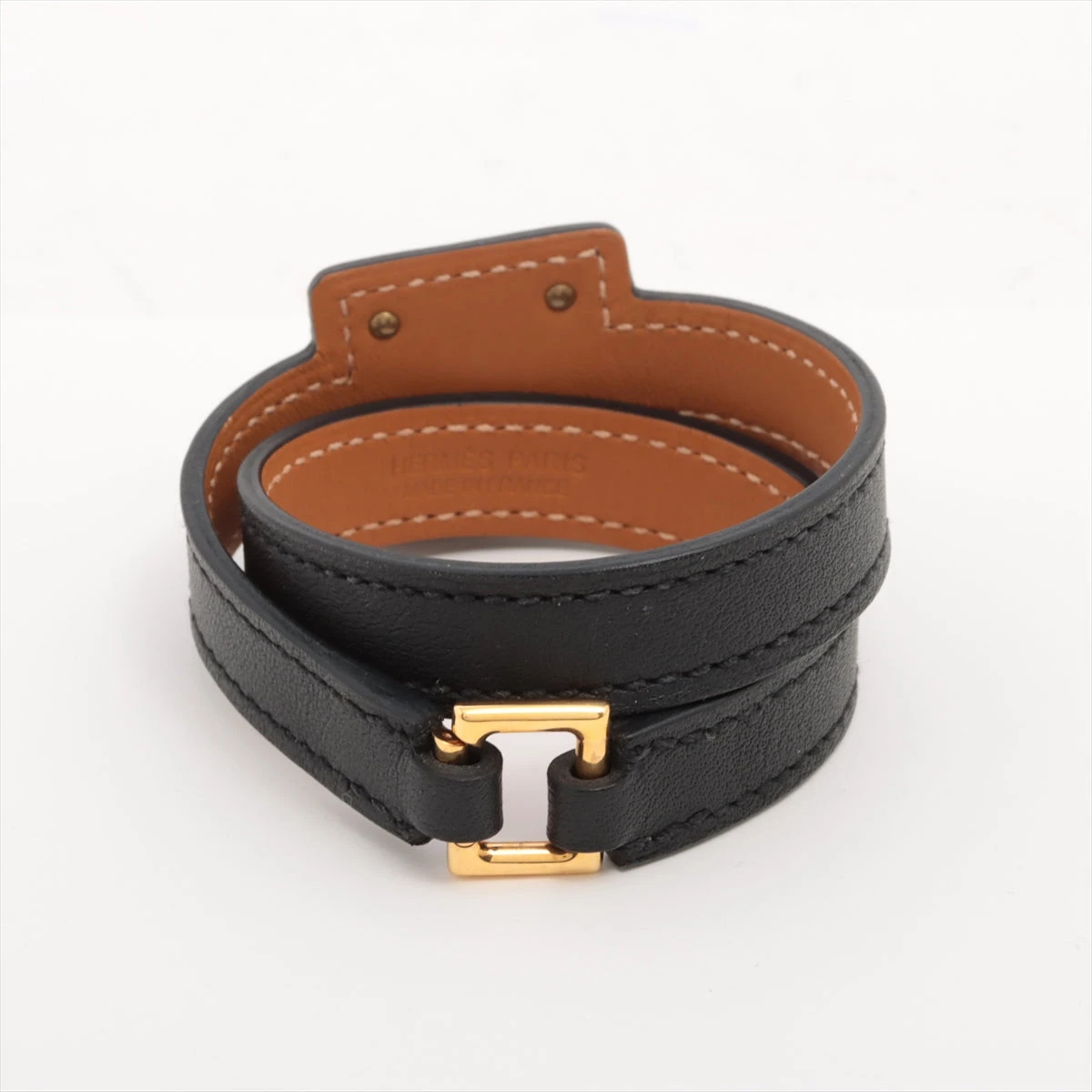 超美品！エルメス オーケリー ブレスレット ブラック×ゴールド 超美品！エルメス オーケリー ブレスレット ブラック×ゴールド