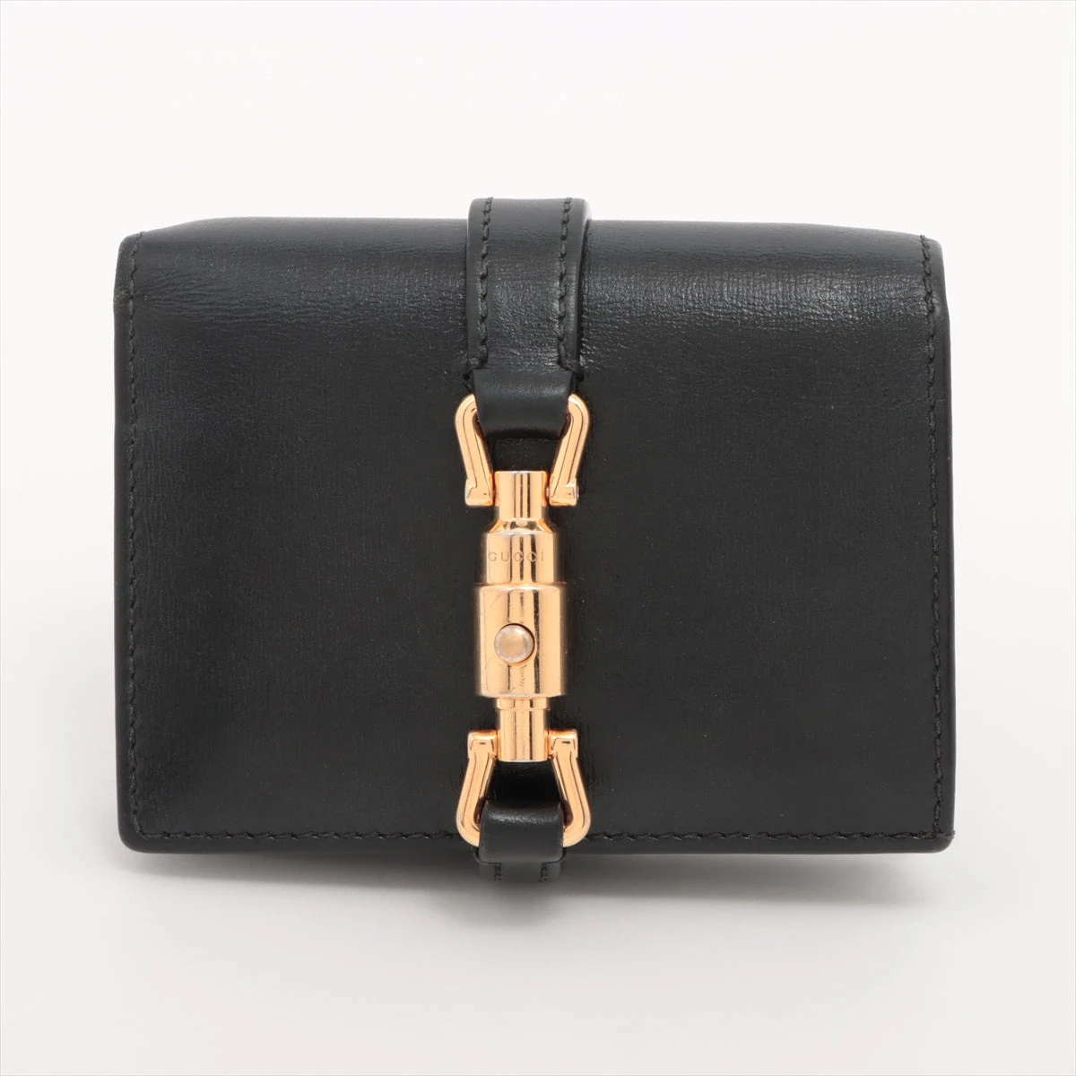 グッチ ジャッキー 645536 レザー コンパクトウォレット ブラック  