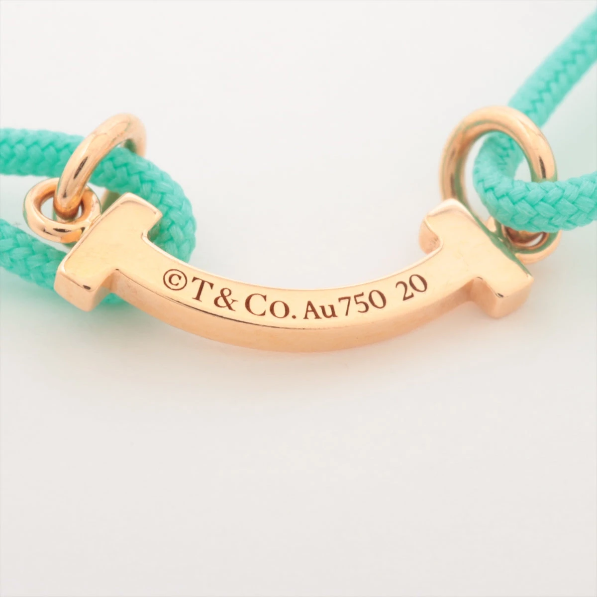 ティファニー Tスマイルコード ブレスレット 750 現行品 ティファニー Tスマイル ミニ コードブレスレット 750(PG) 総0.9g