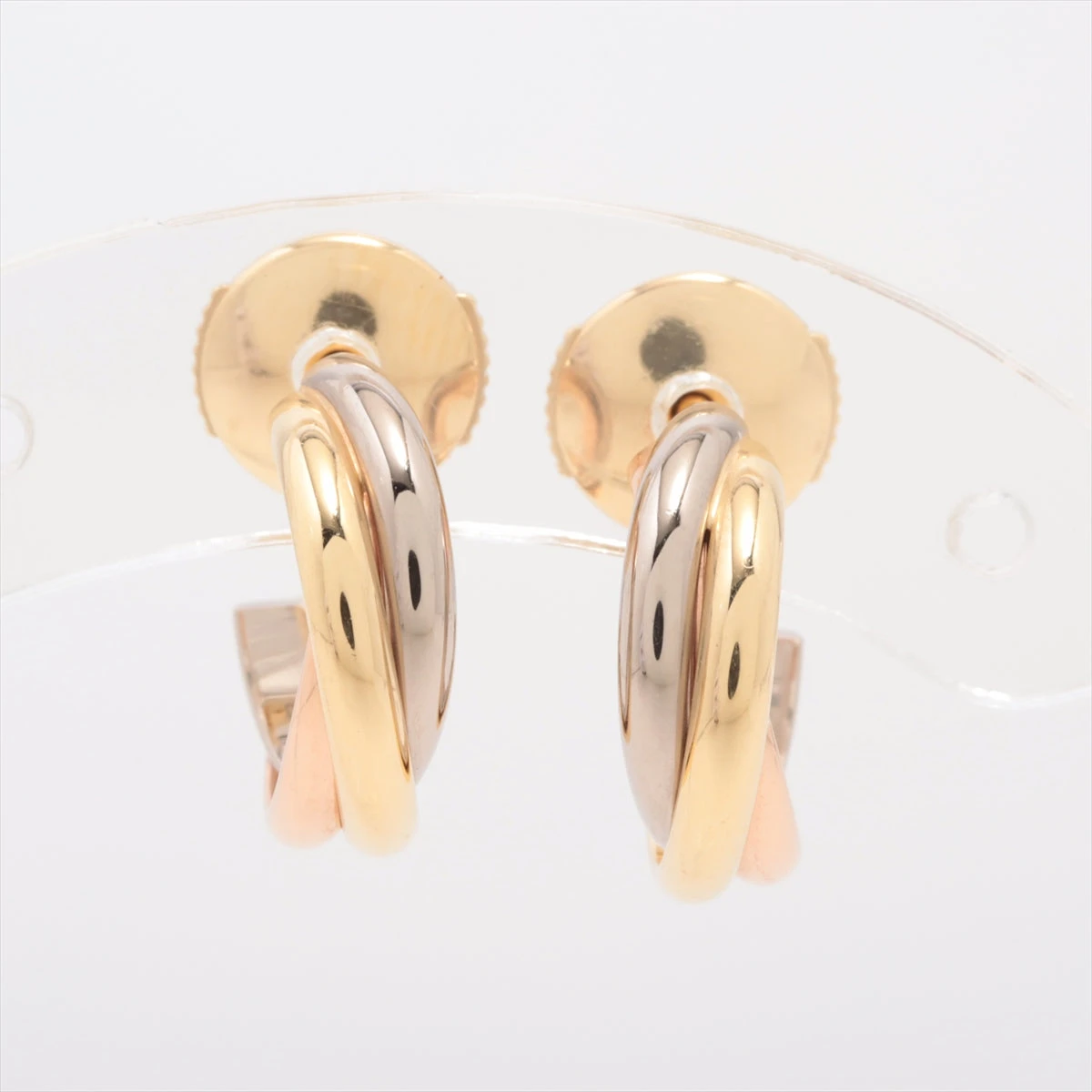 カルティエ トリニティ ピアス 750(YG×PG×WG) 4.6g A3415710｜中古